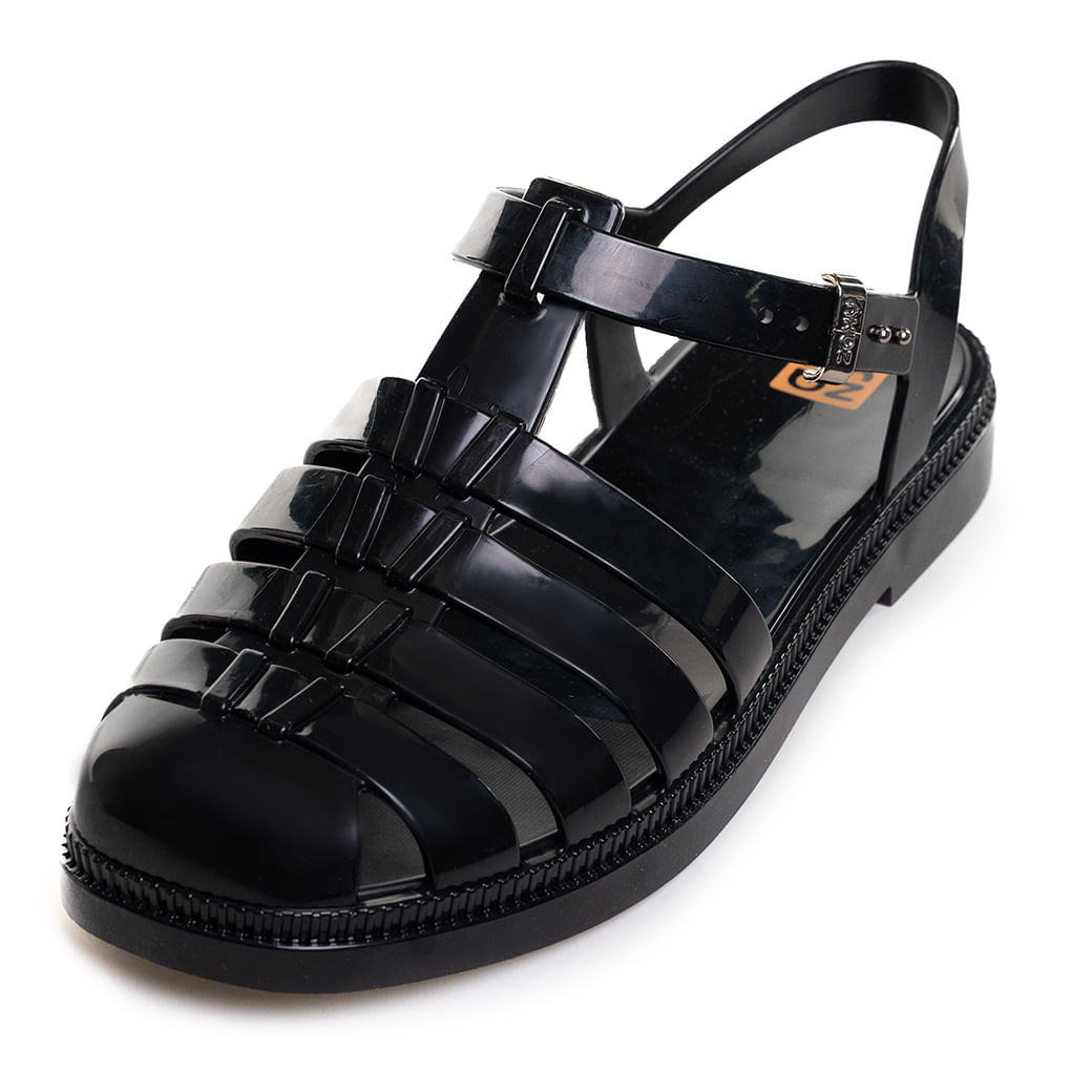 Zaxy Sandalia 19190-BM740 Preto Pvc -8-